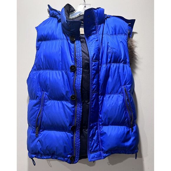 Burberry Brit Vest Hood Blue Size‎ Medium - Picture 1 of 10
